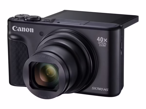 0199c659-b80a-7822-bdd8-2fcb2feb3842 (1) Appareil photo compact Canon PowerShot SX740 HS – 20,3 MP, Zoom optique 40x, Vidéo 4K, Wi-Fi & Bluetooth – Noir