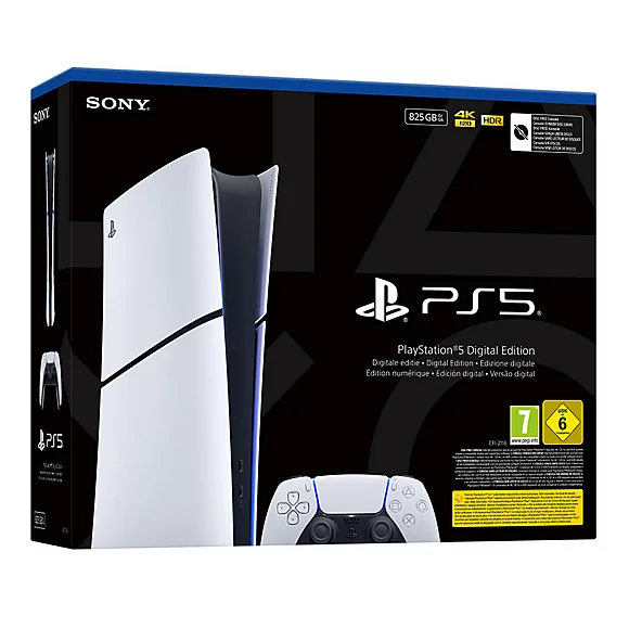 Console PlayStation®5 Édition Numérique – 825 Go – 4K, 120 Hz, Ray Tracing, SSD ultra-rapide