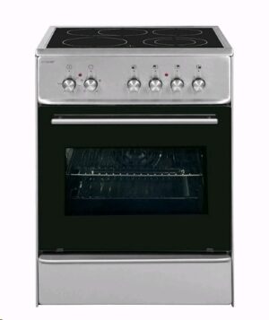 Cuisinière électrique encastrable Exquisit ECM 6-4 BZ – Plaque vitrocéramique, Inox, 60 cm, Classe A