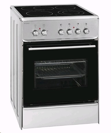 Cuisinière électrique encastrable Exquisit ECM 6-4 BZ – Plaque vitrocéramique, Inox, 60 cm, Classe A