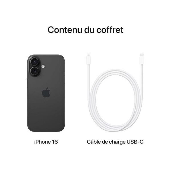 4 Apple IPhone 16 128 GO NOIR