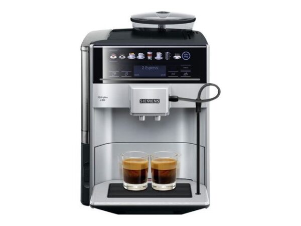 Machine à café automatique Siemens EQ.6 plus s300 TE653501DE – 15 bars, Écran LCD, Noir/Argent