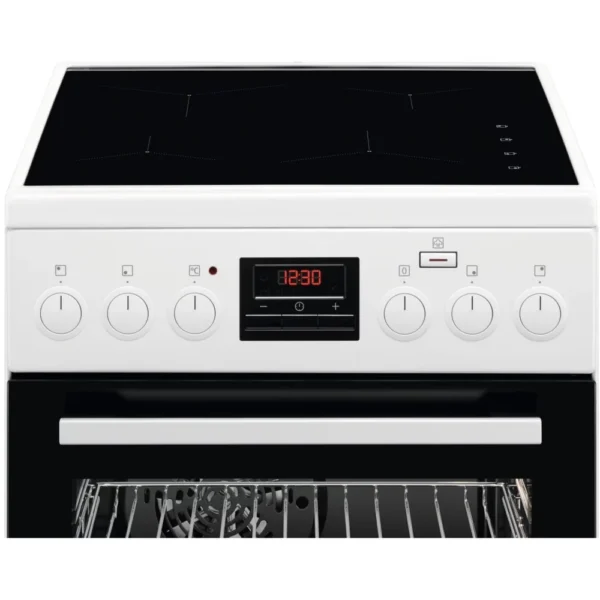 D-8303 Cuisinière électrique AEG CIB56484BW pose libre avec plaque à induction, blanche / A