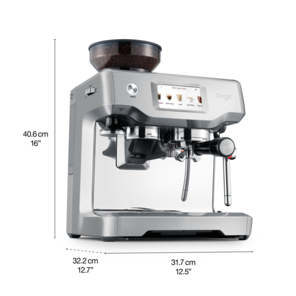 SES880_EMEA_CAROUSEL1_NEW Machine à expresso Sage The Barista Touch – Broyeur intégré, Écran tactile, Acier inoxydable
