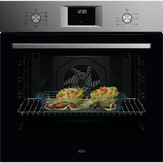 abu51229m Ensemble de cuisson encastrable AEG DE-RB-03 – Four SteamBake pyrolyse + plaque vitrocéramique Inox