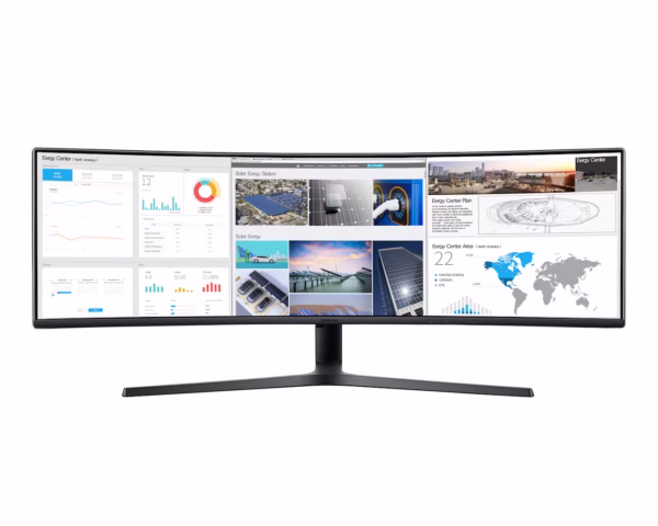fr-lc49j89-lc49j890dkuxen-frontblack-161452132 Samsung Écran incurvé ultra-large 49’’ C49J890DKU – DFHD, USB-C, MagicBright, Multitâche Pro
