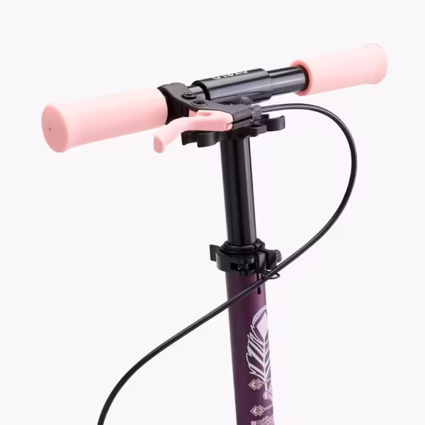 trottinette-enfant-mid5-avec-frein-au-guidon-et-suspension-noireslashverte (1) Trottinette Enfant MID5 avec Frein au Guidon & Suspension Avant – Pliable, Réglable – Violette