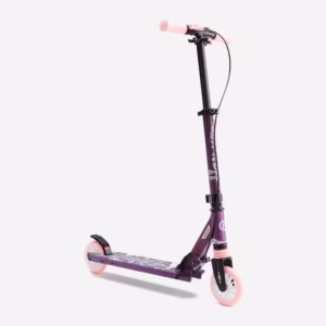 Trottinette Enfant MID5 avec Frein au Guidon & Suspension Avant – Pliable, Réglable – Violette